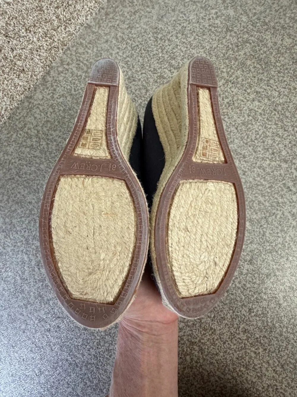 J. Crew Canvas Espadrille Wedge | Navy | Size 8.5